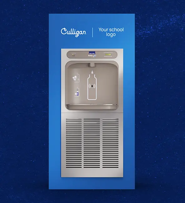Brand your own water filling station for schools, colleges and universities.
